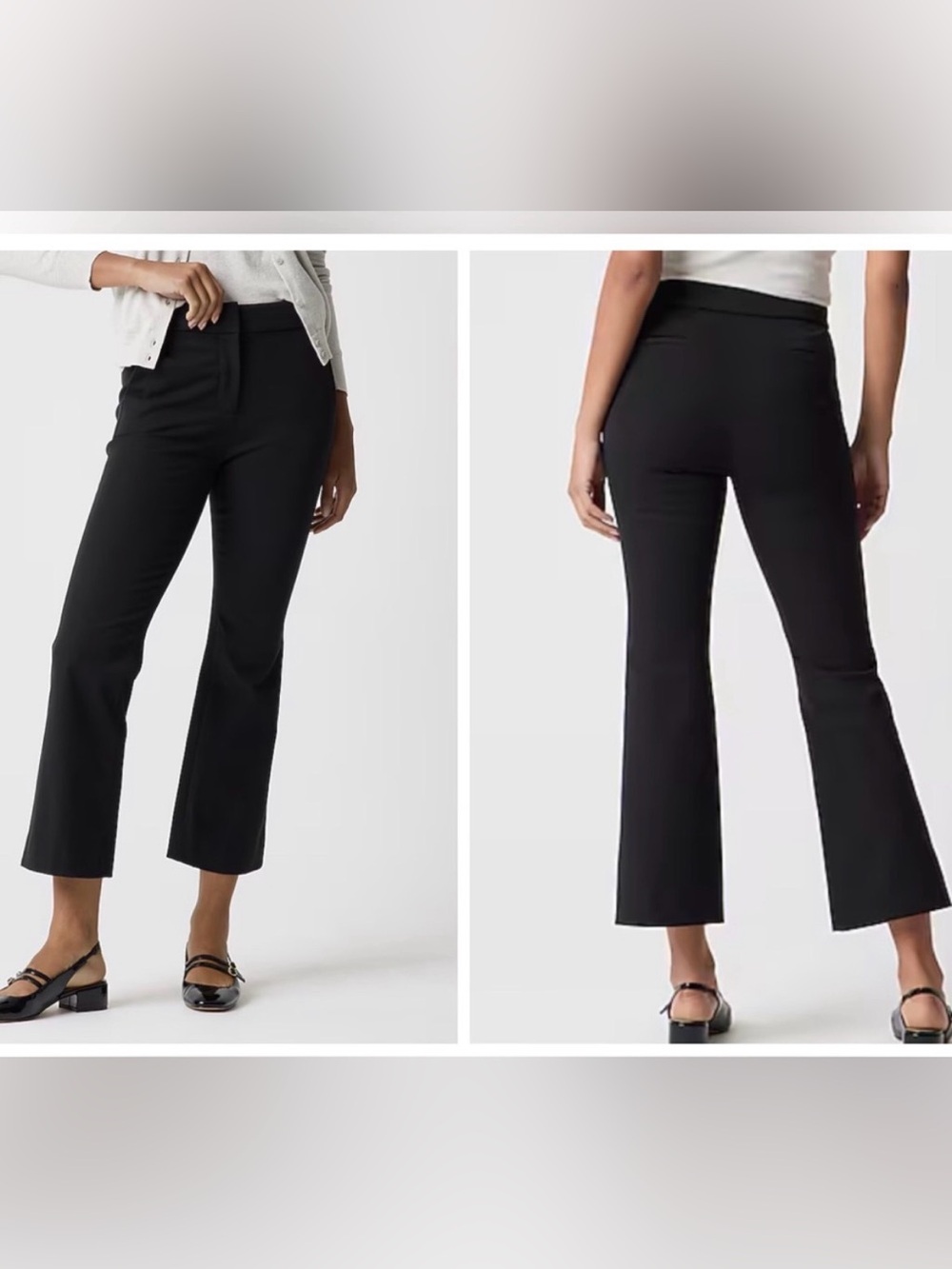 J. Crew Black Cropped Kick-Flare Pants